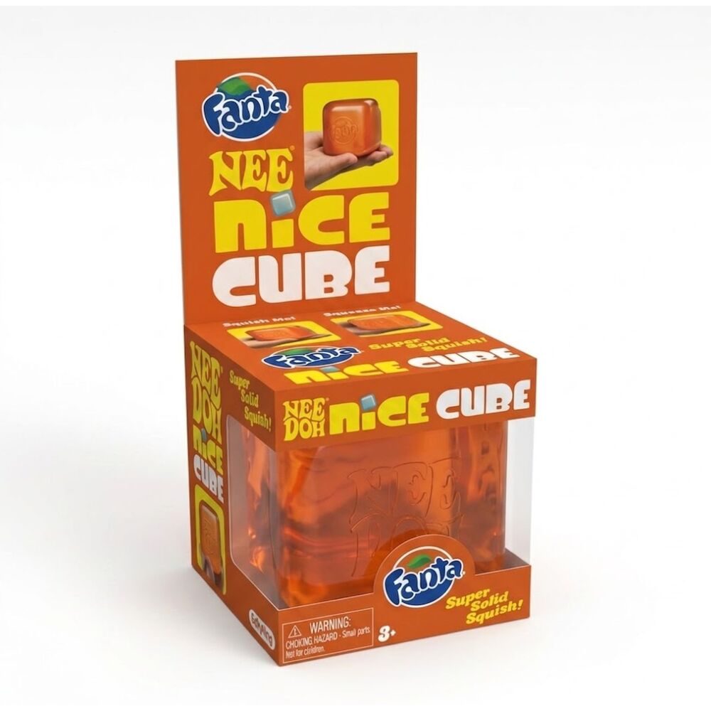 Schylling NeeDoh Nice Cube Squishy - Fanta Limited Edition